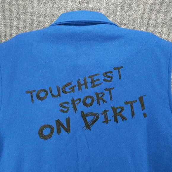 Cripple Creek Mens Vest Blue XL Wool Blend PBR Bull Rider Toughest Sport On Dirt - Picture 8 of 15